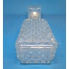 Carafe Vintage en Verre Pressé et Moulé avec Bouchon en Plastique
