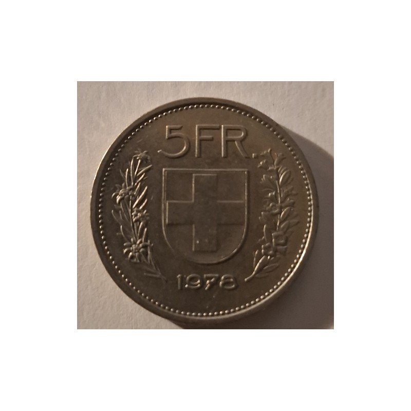 Pièce de 5 Francs Suisses – 1978 – Confédération Helvétique