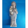 Sculpture Romane Polychrome - Vierge à l'Enfant, Style du Moyen Âge, Provenant du Bassin Liégeois