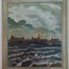 Peinture à l’huile “Compagnie des Indes” – R. Devolder (54 × 45 cm, vers 1993)