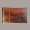 Triptyque Aurore Crépusculaire – W. Mulich (95 × 60 cm, années 70)