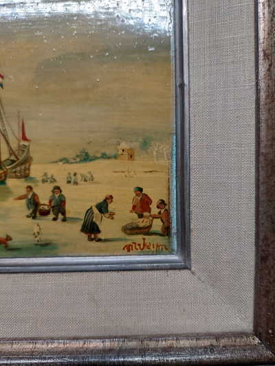 img1 Peinture à l’Huile Signée “Weynant” – Inspirée de Bonaventura Peeters (XVIIe)