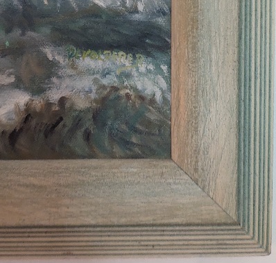 Peinture à l’huile “Compagnie des Indes” – R. Devolder (54 × 45 cm, vers 1993)