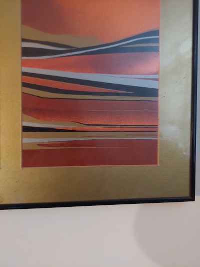 Triptyque Aurore Crépusculaire – W. Mulich (95 × 60 cm, années 70)