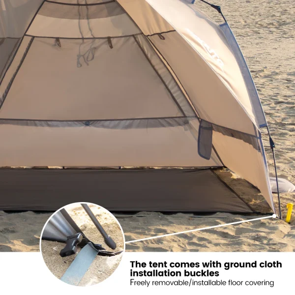 MacAAOutdoor-Tente de camping à une touche, ouverture automatique rapide, plage, pêche, famille, voyage, pique-nique, parc, ombre anti-UV, 3-4P