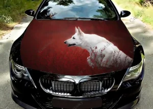 Autocollants de peinture auto-adhésifs pour capot de voiture, autocollants en vinyle pour SUV, enveloppes de camion, blanc, chien de troupeau de contribuables suisses