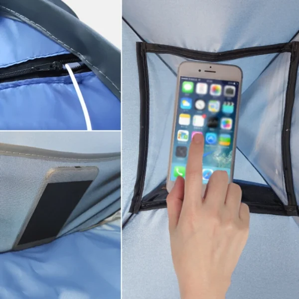 Appui-tête de plage, tente pare-soleil, protection UV, abri solaire, ouverture automatique, Portable, Camping en plein air, pour adultes et enfants