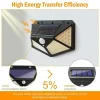 kf-S22b28e88ea7a4c59ae62c2647eca44148 Lampe solaire LED multifonctionnelle avec détecteur de mouvement, lumière du soleil étanche, décoration de jardin extérieur, 62 projecteurs