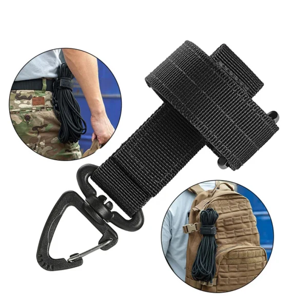kf-S24cedff3f00543b1aca3fbeecdad8105r Gants en Nylon multi-usages, gants de travail à crochet, Clip de sécurité, corde d'escalade tactique en plein air, Camping suspendu, Camping en plein air