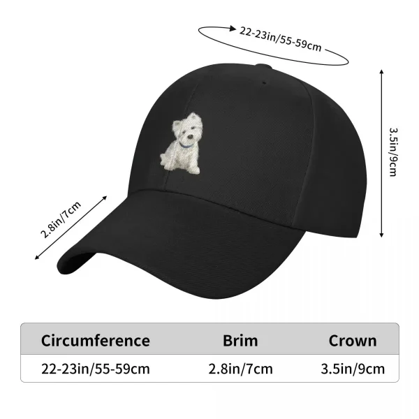 kf-S261ecb1b50cc43cc853be27cbc3a2c34k Casquette de Baseball personnalisée West Highland White Terrier pour femmes, la vie réglable est meilleure avec un chapeau de papa Westie, Streetwear, chapeaux à rabat