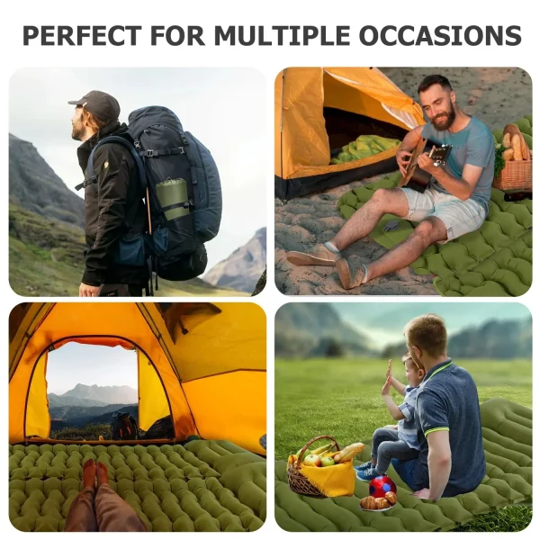 kf-S26272ddd7b0b44b0a93c19722d1a1b43h WESTTUNE – matelas gonflable de Camping en plein Air, coussin de couchage épais avec oreiller et pompe intégrés, tapis d'air pour voyage, randonnée, escalade