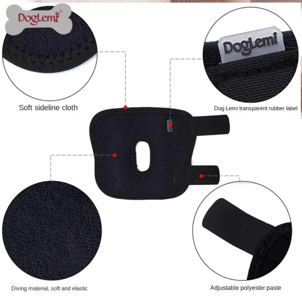 Protection de la bandage pour chien, couverture de protection contre l'arthrite, soutien des jambes de chien, attelle articulaire, genouillères pour animaux de compagnie, récupération des blessures, fournitures pour chiens