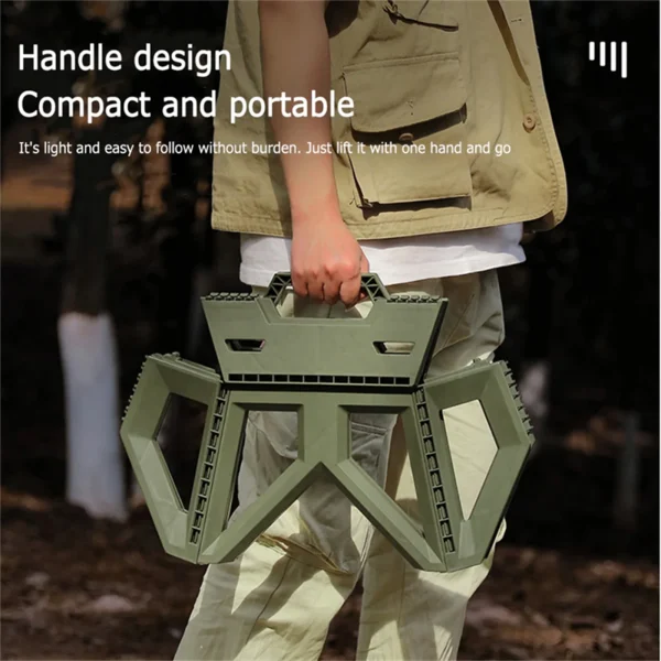 Petit tabouret d'extérieur portable et pliant, chaise de pêche durable à haute charge, tabouret de plage et de camping