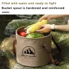 Seau pliant pour voiture 5L/10L/20L, évier pliable et étanche, bassin pliable de voyage Portable, Camping randonnée pêche, seau de rangement