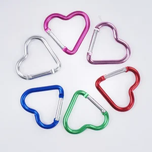 kf-S33025d41320e4926bafcc060f205303fm Mousqueton en aluminium en forme de cœur, 1 pièce, Clip pour porte-clés d'extérieur, crochet pour bouteille d'eau, boucle suspendue, Kit de voyage, accessoires
