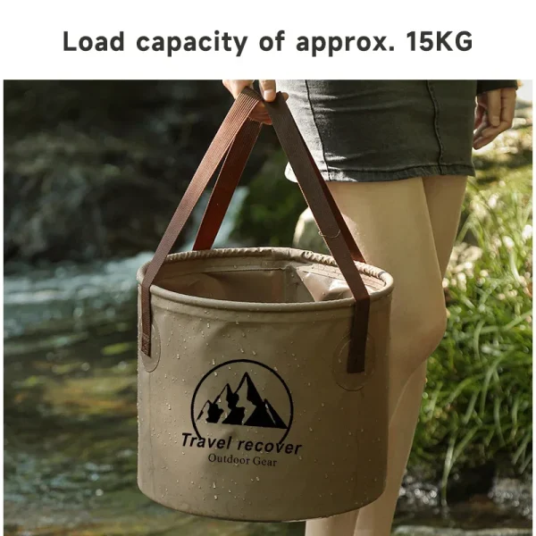 Seau pliant pour voiture 5L/10L/20L, évier pliable et étanche, bassin pliable de voyage Portable, Camping randonnée pêche, seau de rangement