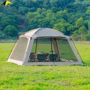 Moustiquaires de Camping en plein air pour 6 à 15 personnes, imperméable, colle argentée, protection solaire, plage, pique-nique, auvent, équipement de Camping