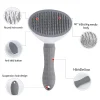 Brosse autonettoyante pour animaux de compagnie, peigne pour chiens et chats, accessoire de toilettage pour chiots et chatons