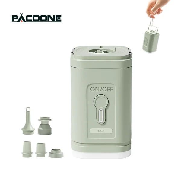 Pompe à Air électrique 3 en 1 avec lumières, Mini compresseur d'air sans fil, chargeur USB, gonfleur/déflateur, pour Camping en plein Air