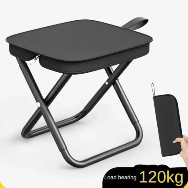 kf-S5a8317b6dd60466c9c19913785206eddk Chaise pliante multifonctionnelle portative de camping de pique-nique en plein air, tabouret de pêche ultra léger, tabouret de voyage, accessoires de pêche
