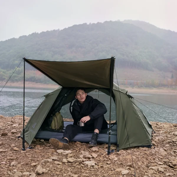kf-S610167edf32d4fdc8f07320d6c4db6d7F MOBI GARDEN Tente de camping imperméable à l'eau, randonnée, revêtement argenté, protection solaire, installation facile