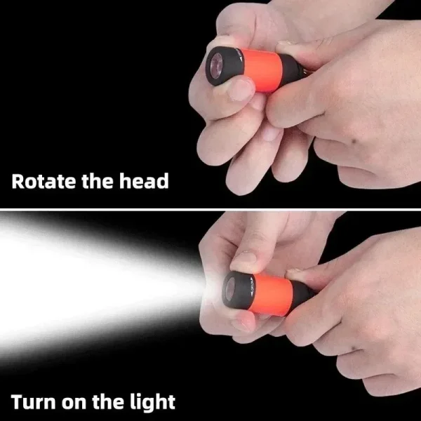 Micro lampe de poche LED étanche, portable, USB, aste, continent, chaîne, maison, extérieur, randonnée, camping