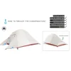 BISINNA Ultra-Léger Camping Tente Sac À Dos Tente 20D Nylon Étanche En Plein Air Randonnée Voyage Tente Vélo Tente 1-2 Personne