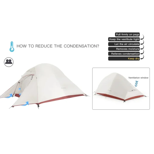 BISINNA Ultra-Léger Camping Tente Sac À Dos Tente 20D Nylon Étanche En Plein Air Randonnée Voyage Tente Vélo Tente 1-2 Personne