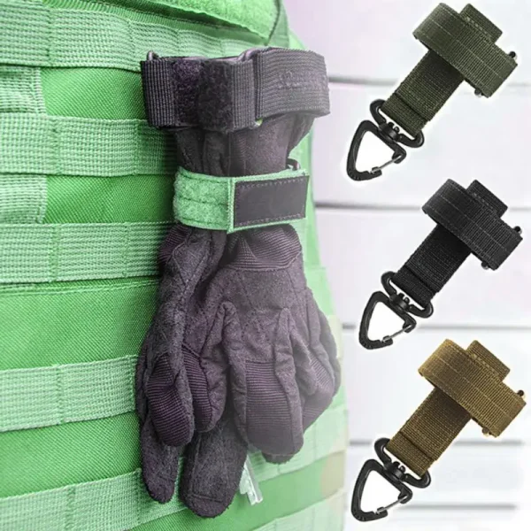 kf-S78f04131e64d41dcb7c86b06ea2177a3x Gants en Nylon multi-usages, gants de travail à crochet, Clip de sécurité, corde d'escalade tactique en plein air, Camping suspendu, Camping en plein air