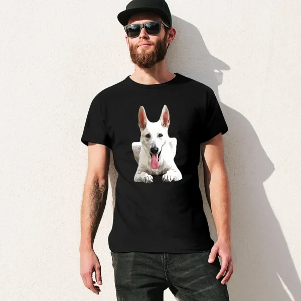 kf-S7ab305c68caa4495b563acfe5a230bffz T-shirt blanc pour hommes, troupeau de contribuables suisses, troupeau de contribuables allemands, mode, coutumes, concevez vos propres graphiques, chemise de pension