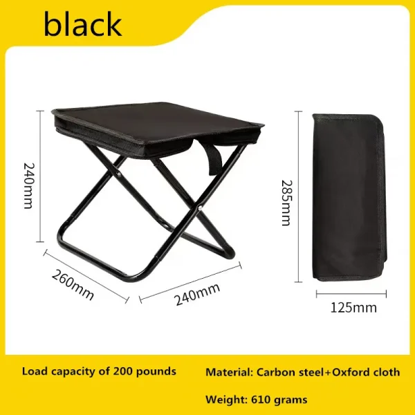 kf-S7bc30c2e5801458c8722a3d44f27eac4x Chaise pliante multifonctionnelle portative de camping de pique-nique en plein air, tabouret de pêche ultra léger, tabouret de voyage, accessoires de pêche