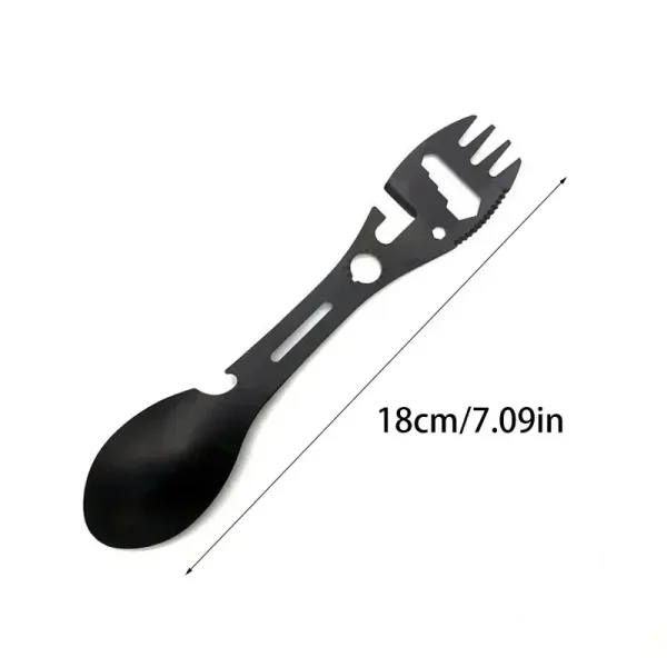 kf-S86a7e20a417a40588be8dbaf4dce4b1fq EDC – outil de survie de Camping multifonctionnel 5 en 1, fourchette en acier inoxydable, couteau, cuillère, ouvre-boîte, clé d'ouverture de bouteille