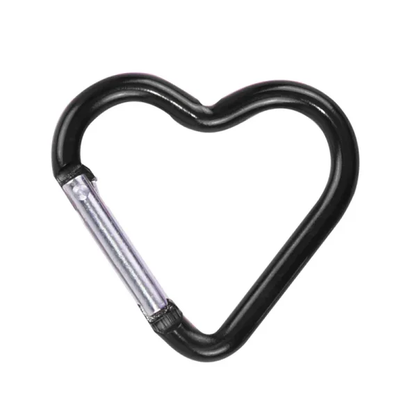 kf-S939f9e27c32949ea863716967fcb84f96 Mousqueton en aluminium en forme de cœur, 1 pièce, Clip pour porte-clés d'extérieur, crochet pour bouteille d'eau, boucle suspendue, Kit de voyage, accessoires