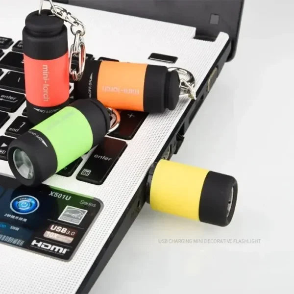 Micro lampe de poche LED étanche, portable, USB, aste, continent, chaîne, maison, extérieur, randonnée, camping