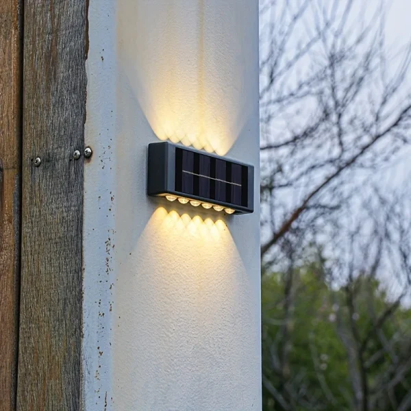 kf-S9cb4594efeff455c82c0aa5f81cf83cdC 1pc 2/4/6/8/10/12LED s appliques murales LED solaires, applique extérieure pour jardin, Patio, lumière ambiante