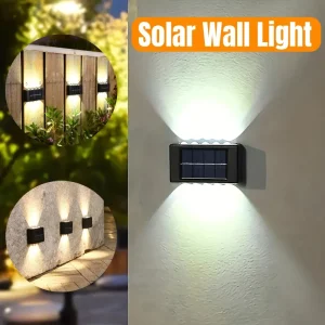 1pc 2/4/6/8/10/12LED s appliques murales LED solaires, applique extérieure pour jardin, Patio, lumière ambiante