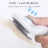 Brosse autonettoyante pour animaux de compagnie, peigne pour chiens et chats, accessoire de toilettage pour chiots et chatons
