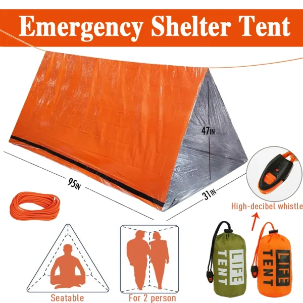 kf-Sac6e362ce1104164aa49366db0df8a06D Mini tente d’urgence – 2 personnes, résistante aux intempéries
