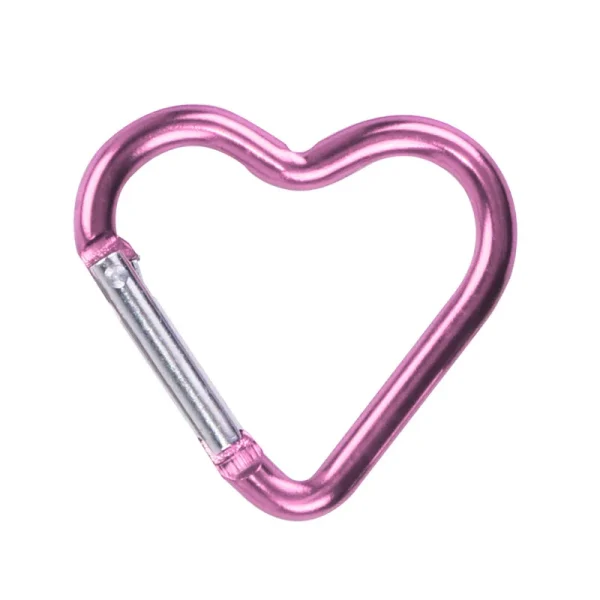 kf-Sb06f890f6a7a49ba9d9545a6b09387c17 Mousqueton en aluminium en forme de cœur, 1 pièce, Clip pour porte-clés d'extérieur, crochet pour bouteille d'eau, boucle suspendue, Kit de voyage, accessoires