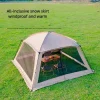 Moustiquaires de Camping en plein air pour 6 à 15 personnes, imperméable, colle argentée, protection solaire, plage, pique-nique, auvent, équipement de Camping