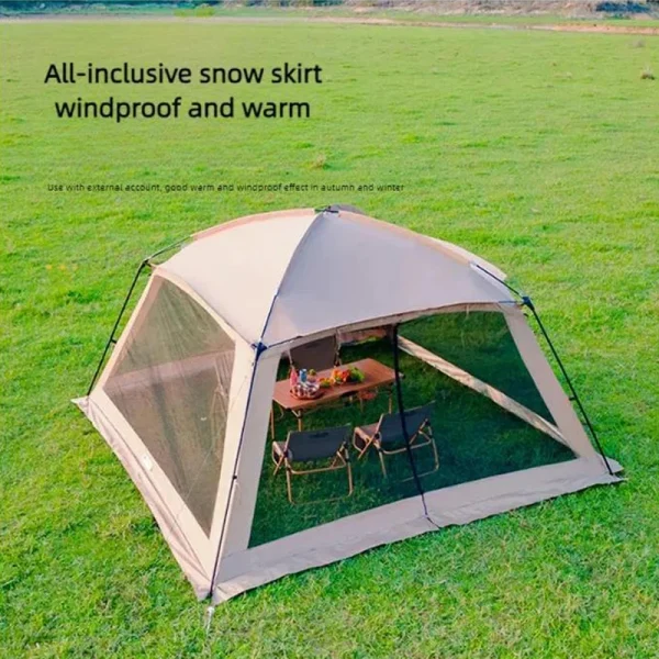 Moustiquaires de Camping en plein air pour 6 à 15 personnes, imperméable, colle argentée, protection solaire, plage, pique-nique, auvent, équipement de Camping