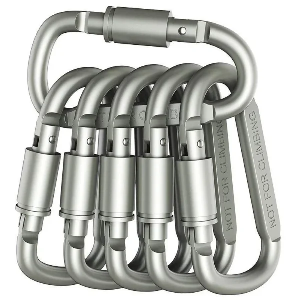 4-6 pièces ensemble de mousquetons pour clé Camping survie EDC extérieur porte-clés Clip alliage d'aluminium tactique mousqueton crochet mousquetons