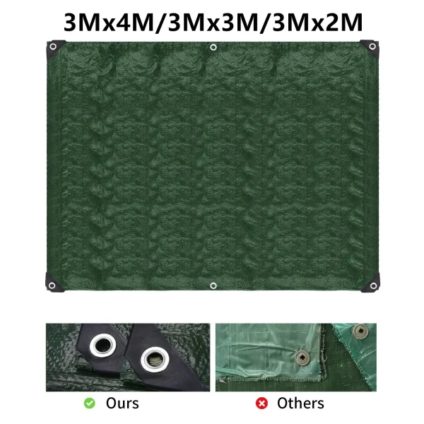 Grande bâche imperméable et robuste, 5x4m/3x2m, couverture de pluie renforcée, polyvalente, auvent d'extérieur pour jardin et arrière-cour