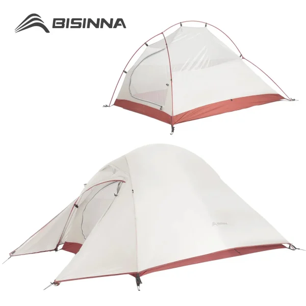 BISINNA Ultra-Léger Camping Tente Sac À Dos Tente 20D Nylon Étanche En Plein Air Randonnée Voyage Tente Vélo Tente 1-2 Personne