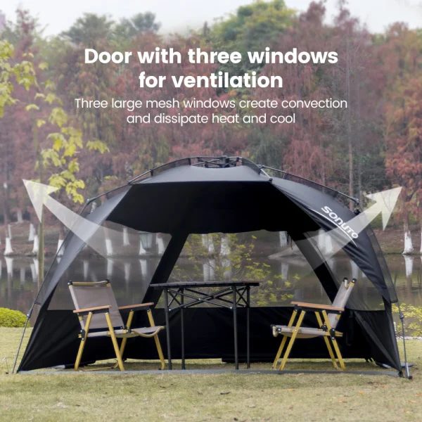 MacAAOutdoor-Tente de camping à une touche, ouverture automatique rapide, plage, pêche, famille, voyage, pique-nique, parc, ombre anti-UV, 3-4P