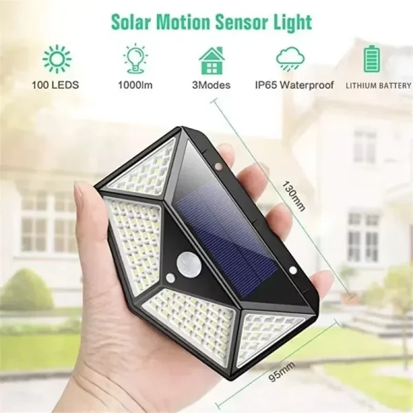 kf-Sf339ffd4351d424facf24ef6cf1f1b4ey Lampe solaire LED multifonctionnelle avec détecteur de mouvement, lumière du soleil étanche, décoration de jardin extérieur, 62 projecteurs