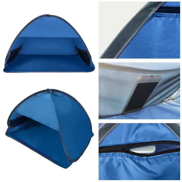 Appui-tête de plage, tente pare-soleil, protection UV, abri solaire, ouverture automatique, Portable, Camping en plein air, pour adultes et enfants