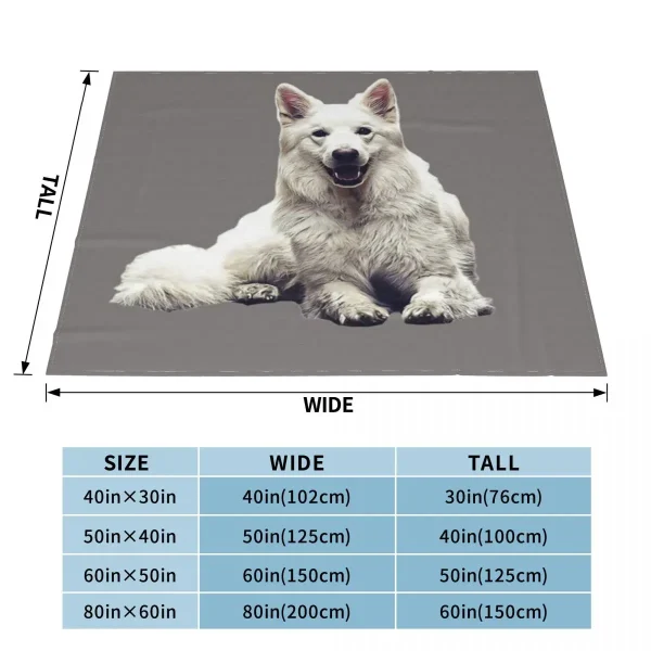 kf-Sfa29f2ab4bc844ad8b3e54c66f673f11P Chien berger suisse blanc Une couverture ultra douce en micro polaire
