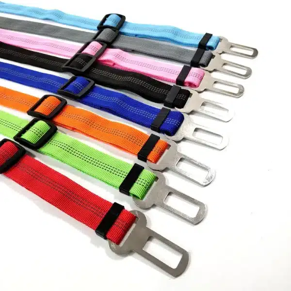 kf-S629ed44d55234e539d82d74a0cab9f7fo Harnais de ceinture de sécurité de voiture réglable pour chiens, coussin réfléchissant en Nylon, élasticité, accessoires de voyage pour chiens