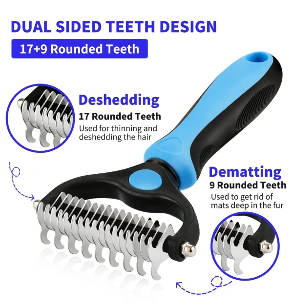 Brosse professionnelle pour démêlage des animaux de compagnie, épilateur de poils de chien, coupe-noeud en fourrure pour chiot et chat, peigne, fournitures de toilettage pour chiens